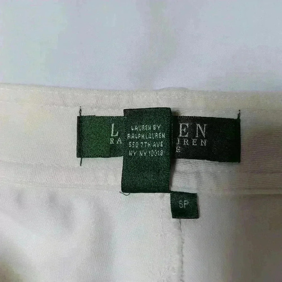 Lauren Ralph Lauren Off white, straight  leg pants. Ladies size 6P - Picture 6 of 6